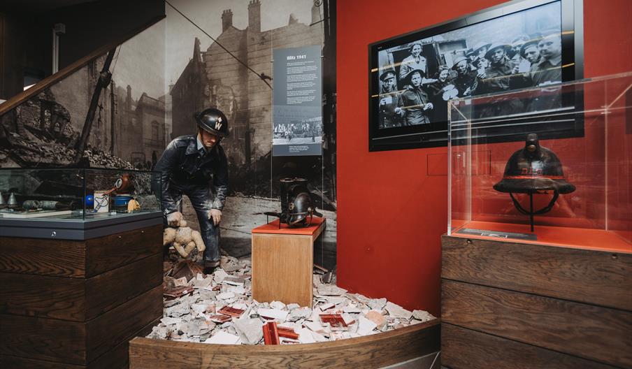 The Belfast Blitz exhibition in the Northern Ireland War Memorial