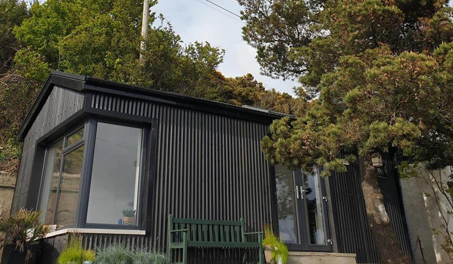 Modern exterior of accommodation