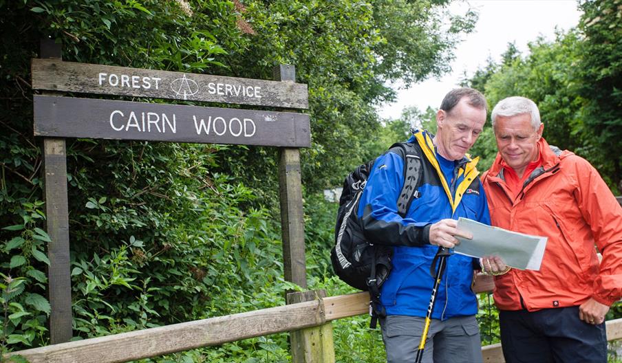 Walkers in Cairn Wood