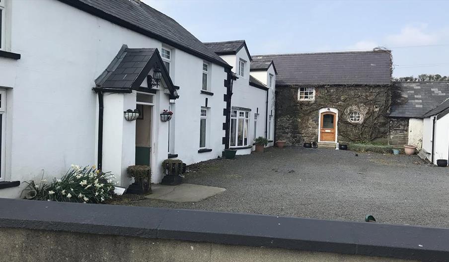 An image of a courtyard area at the accommodation