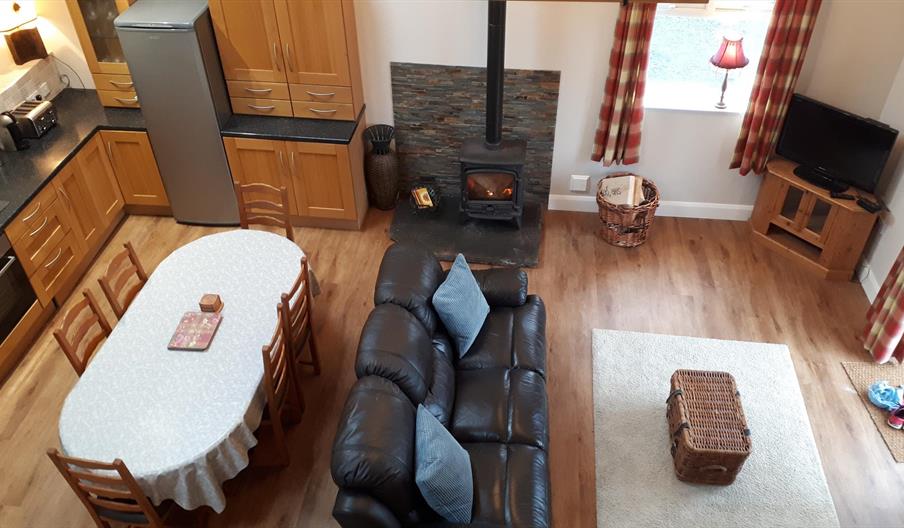 Kitchen dining and living open plan area