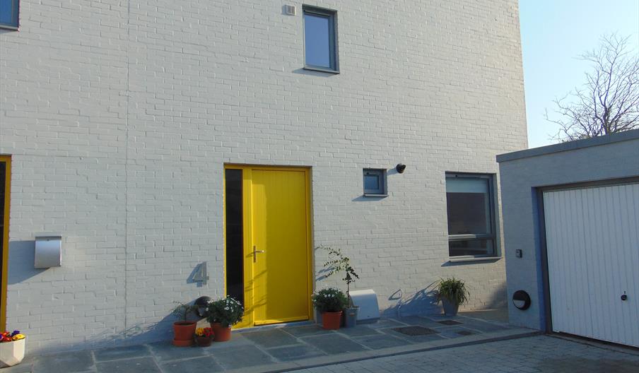 Yellow entrance door