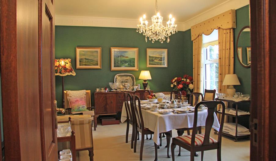 Tattykeel House Luxury B and B. The Guest Dining Room.