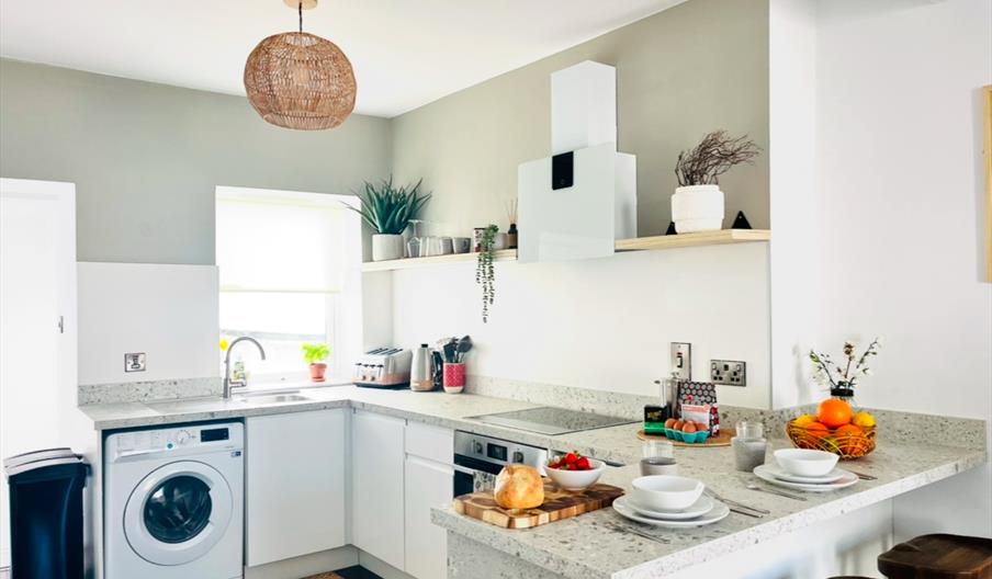 Interior of kitchen area at Skerries Apartment
