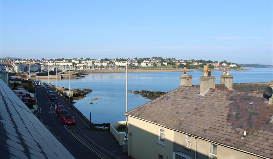 Views towards Bangor marina from living room.
