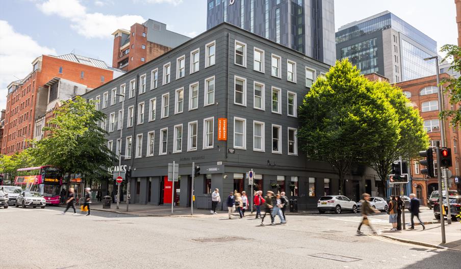 Exterior of easyHotel Belfast Building