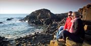 Tourists enjoying The Giant's Causeway