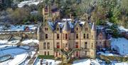 Belfast Castle in the winter snow