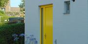 Yellow entrance door