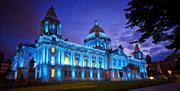 Belfast City Hall Lit Up at Night